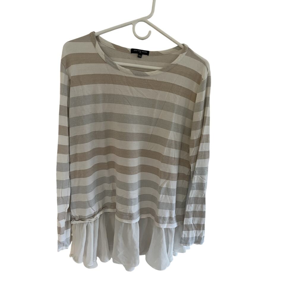 Cha Cha Vente Womens Mini Dress XL op Ruffles Metallic Flouncy Whimsygoth